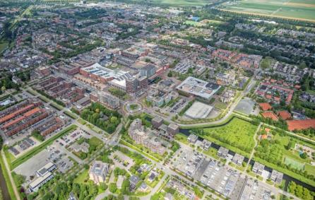 Luchtfoto van het centrum van Hoofddorp