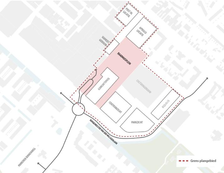 Plannen rondom het Raadhuisplein kaart